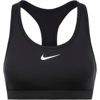 Nike Sports Bh Dri-fit Swoosh - Sort/hvid Kvinde, størrelse Large