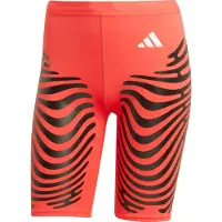 Adidas Dame Adizero Responsive Control Løbe Tight Korte Leggings Semi Lucid Red/Sort