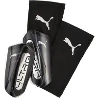 Puma ULTRA Flex Football Sleeves Shinguards, Accessories, Black/Silver, L