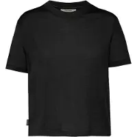 Icebreaker - Vandretøj dame - Women Merino 150 Tech Lite III SS Crop Tee Black til UnisexUld - Størrelse L - Sort