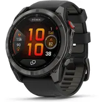 Garmin fenix 8 Pro – 51 mm, AMOLED, Sapphire, Carbon DLC titanium with silicone band
