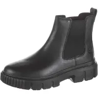 Timberland Timberlandtil kvinder. TB0A5ZCG0011 Chelsea Field mid-cut læder ankelstøvler sort (37 W), Fast, Ingen, Casual
