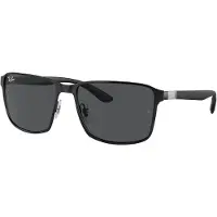 Ray-Ban - Mærker - RB3721 Polished Black On Black Dark Grey til Unisex - Sort