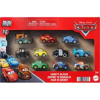 Mattel Pixar Cars Toy Vehicles 10-pack uppsättning av 10 mini-racers av favoritkaraktärer från den första bilfilmen (Styles kan variera)