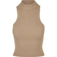 Urban Classics Short Rib Knit Turtleneck ærmeløs T-shirt