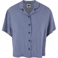 Urban Classics Bluse 'Resort' blå / hvid