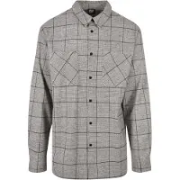 Urban Classics Long Oversized Checked Greyish Skjorte Med Lange ærmer