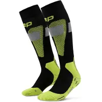 Cep Ski Merino Socks Tall 3.0, skistrømper, herre, sort/gul