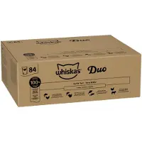 Whiskas Jumbopakke: 84 x 85 g 1+ Adult portionsposer - Surf og Turf Duo i gelé