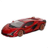 Bburago Lamborghini Sian FKP 37 R?d med kobberhjul 118 Diecast Model Car 11046 TY-18-11046R