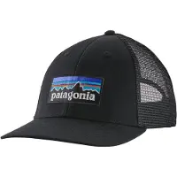 Patagonia - Vandretøj - P-6 Logo LoPro Trucker Hat Black til UnisexBomuld - Sort
