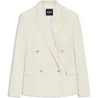 BOSS Regular fit blazer i bomuld med stræk
