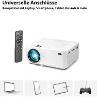 Technaxx Mini FullHD LED Beamer TX-113 - LCD-projektor - bærbar - 1800 lumen - 800 x 480 - 5:3