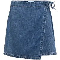 Object Denim Slå-om-nederdel