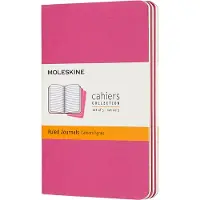 Moleskine Cahier Journal Soft Cover Pocket (35 x 55) regerede Kinetic Pink 64 sider (s?t af 3)