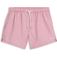 BOSS Badeshorts i seersucker med broderet logo