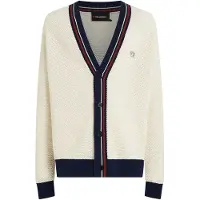 Karl Lagerfeld Cardigan creme / navy / mørkerød
