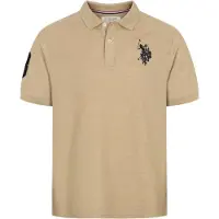 U.S. POLO ASSN. Skjorte 'UMALFREDO' beige-meleret