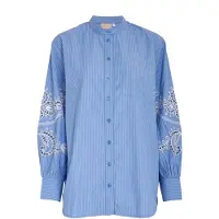 Peppercorn Bluse 'Netty' blå / hvid