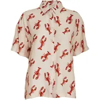Peppercorn Bluse 'Grith ' beige / orange / rød