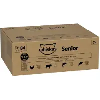 Whiskas Jumbopakke: 84 x 85 g Senior portionsposer 7+ Blandet udvalg i gelé