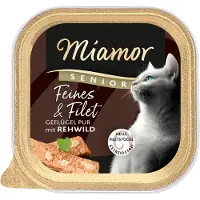 Miamor Feines & Filet Senior 16 x 100 g - Fjerkræ Pur & Oksekød