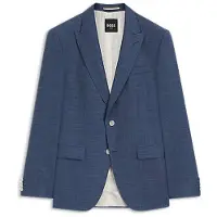 BOSS ONE Slim fit habitjakke i uld, silke og hør