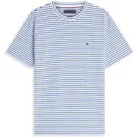 Tommy Hilfiger Bluser & t-shirts 'Ess Seasonal' blå / hvid