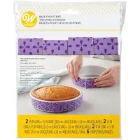Wilton Bake-Even Cake Pan Strips-Brug kagestrimler på bagepander til jævnt bagt kager 6-delt sæt (2) 35 x 1,5-tommer (2) 25 x 1,5-tommer og (2) 1