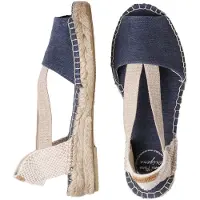 Toni pons Sandaler 'Elora-V' beige / blue denim