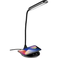 24.Se Grundig LED-bordlampe med 10 W trådløs opladning / skrivebordslampe / dæmpbar lampe med touch-kontrol