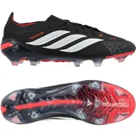 Adidas Predator Elite FG Immortal DNA - Sort/Hvid/Rød - Græs (FG), størrelse 36⅔