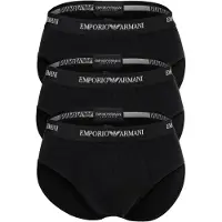 Emporio Armani Emporio Armanitil mænd. EM000258_AF14132 Sæt med 3 sorte strikkede trusser med stretch (M), Afslappet, Bomuld