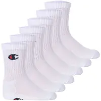 Champion Strømper - Crew - 6-Pak - White - - 27/30 - Strømper
