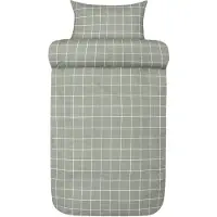 Hoie Sengetøj 140x220 cm - 100% bomuld - - Eddie Dæmpet Grøn