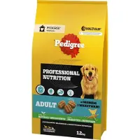 Pedigree Professional Nutrition Adult med fjerkræ og grøntsager. Mellem og store racer - tørfoder til hunde - 12 kg
