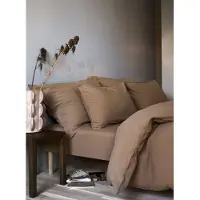 Hoie Sengetøj 140x220 cm - Stonewashed - - Frøya Karamelbrun