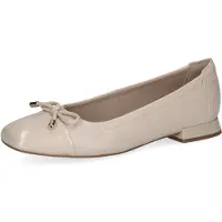 Caprice Ballerina, beige, made of Leather with Trapeze heel, Size 37
