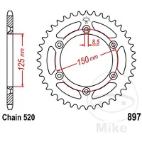 JT Sprockets 520 Sc Jtr897.45sc Steel Bagtandhjul