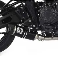 Arrow Thunder Aluminium Dark With Carbon End Cap Yamaha Mt-07 ´21-23 Homologeret Lyddæmper