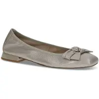 Caprice Ballerina, grey, made of Leather with Trapeze heel, Size 41