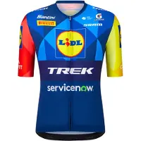 Santini Lidl-Trek Replica Race cykeltrøje - Dark Blue/Yellow - M - Cykeltilbehør