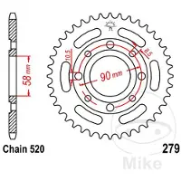 ItalyRacing 520 Jtr279.38 Steel Bagtandhjul