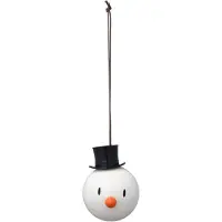 Hoptimist Julekugler - Snowman - 2 stk - Ø:5 cm - Hvid - - OneSize - Dekoration