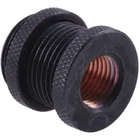 Alphacool HF bulkhead connector G1/4 - Kølervæske system tilslutnings adapter - dyb sort
