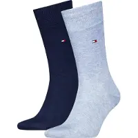 Tommy Hilfiger Klassisk 2-pak sokker blå 134 Blå Lyseblå måle