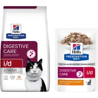 Hill's Pet Nutrition Økonomipakke: 2 / 3 poser kattemad - i/d Digestive Care (2 x 8 kg)