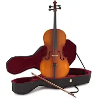 Gear4Music Elevcello i Fuld Størrelse med Kuffert Antique Fade fra