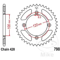 Jt 428 Jtr798.47 Steel Bagtandhjul