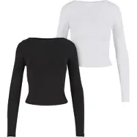 Urban Classics Ruffled Super Slim T-shirt Med Lange ærmer 2 Enheder